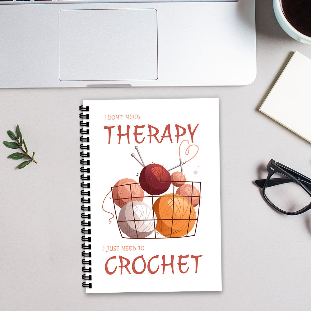 1pc Crochet & Knitting Notebook - Yarn & Crochet Hook Cover, Spiral Bound Pattern Book with Yarn-Specific Tabs (,,), Sturdy Compact Planner for Crochet Patterns, Amigurumi Charts, Short-Sized Crafting Journal for