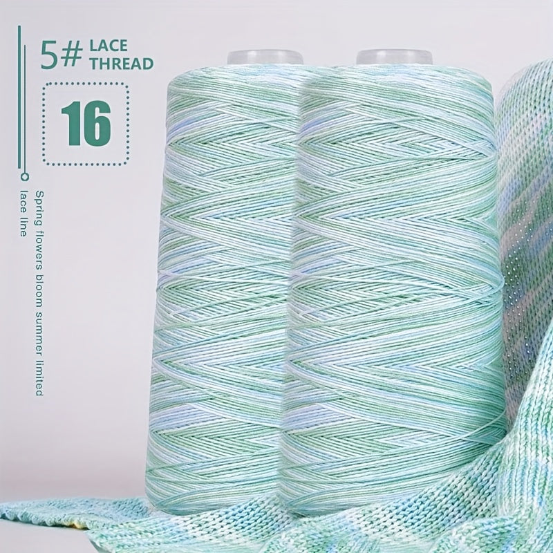 2pcs 620g 90% and 10% Linen Yarn | Soft Light Beige, Ideal for Knitting, Crocheting, Handcrafts - 2025 New Segment Dyeing 5# Lace Thread, Lightweight and Breathable for Spring and Summer Crafts - Professional Use