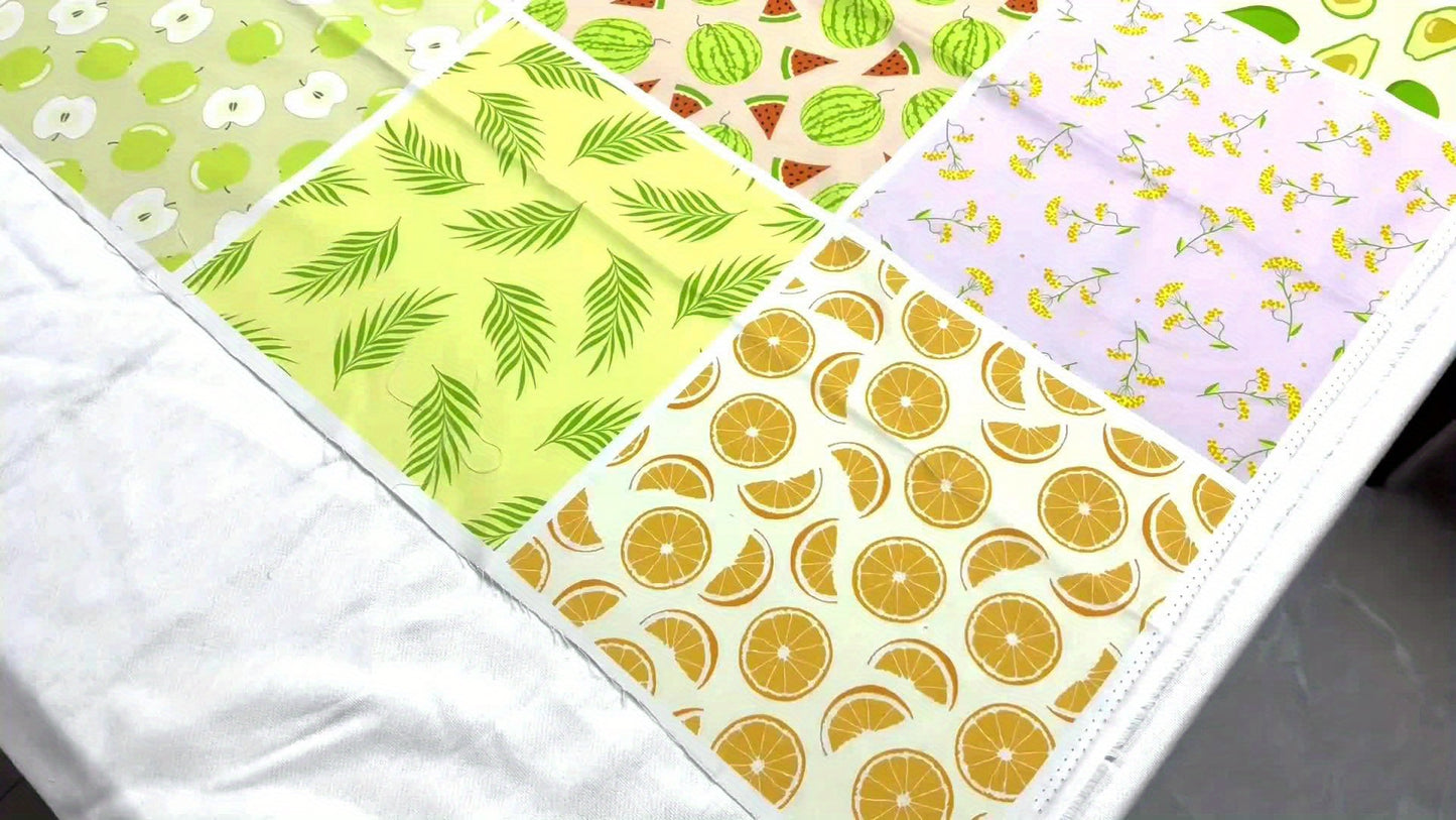 100% Cotton 18 Patterns 23x23cm (9x9in) Quilting Fabric Squares, Fresh And Vibrant Fruit Motifs Cotton Craft Cloth Blocks, Quilting Supplies For DIY Sewing, Playful Home Textiles Handmade Fabric