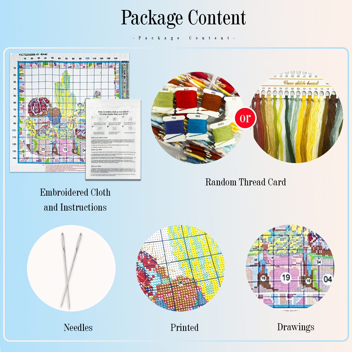 JOZYSH Enchanting Pink House Cross Stitch Kit - 15.7x15.7inch/19.7x19.7inch, Frameless DIY Embroidery Set for Beginners & Adults, Includes Printed Fabric, Needle, Thread, Pattern & Instructions - Ideal for Home Office Wall De