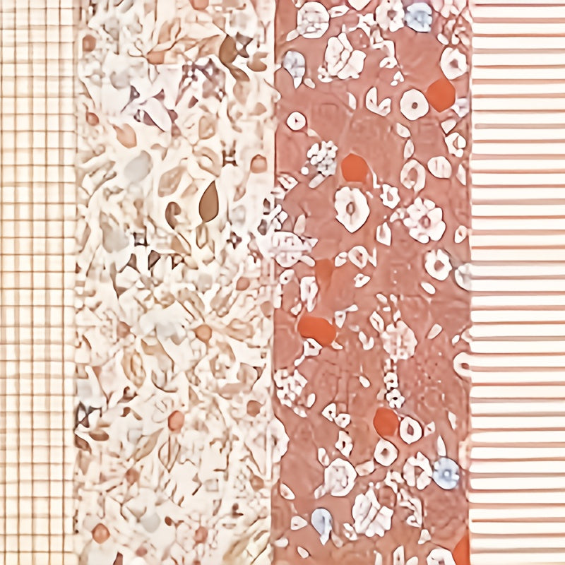 84pcs of Random Patterns - Flower Series Cloth Strips, 6.5*50cm/ 2.6*19.7in Suitable for Sewing DIY Crafts, Sewing Gifts, Quilting and Patchwork, with Various Floral Patterns