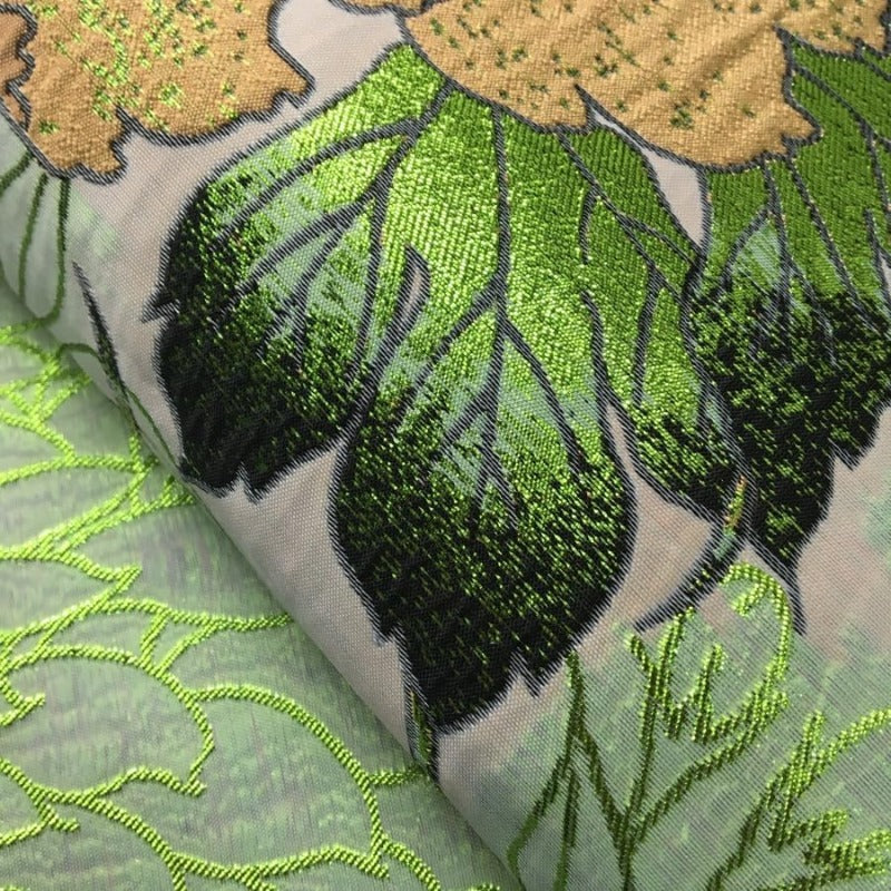 1 Roll/5 Yards African Lace Fabric French Jacquard Brocade with Golden Embroidery & gilding - Wide Width (39-47in) Luxury Wedding Dress Fabric, Multicolor (21+ Colors) Base for Evening Gowns, Bridal Attire, Skirts & Shawls -