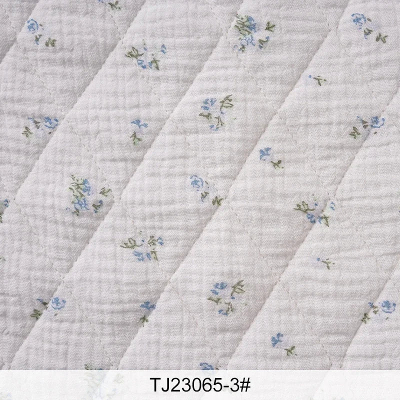 0.5m/1m/2m Pure Cotton Double-layer Crepe Thickened Quilted Cotton Fabric for Winter Coat Children's Clothing DIY Sewing Fabrics