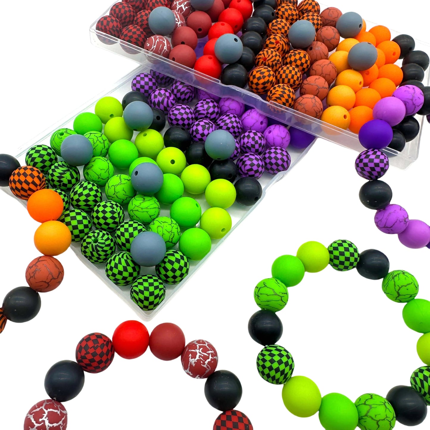 140pcs Watermark Series Silicone Beads mixed focal beads silicone pen beads DIY handmade necklace keychain beads jewelry beads