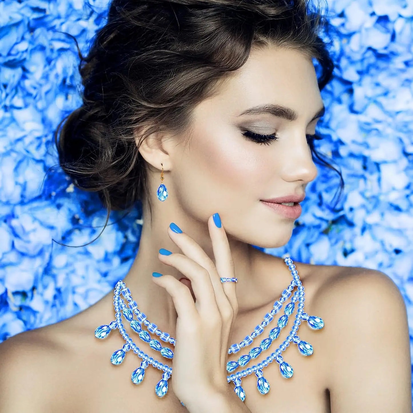 Beads, 600 Pcs Glass Beads, Assorted Crystal Beads for Jewelry Making, Rondelle Jewelry Beads with Container Box, Glass Beads Bu