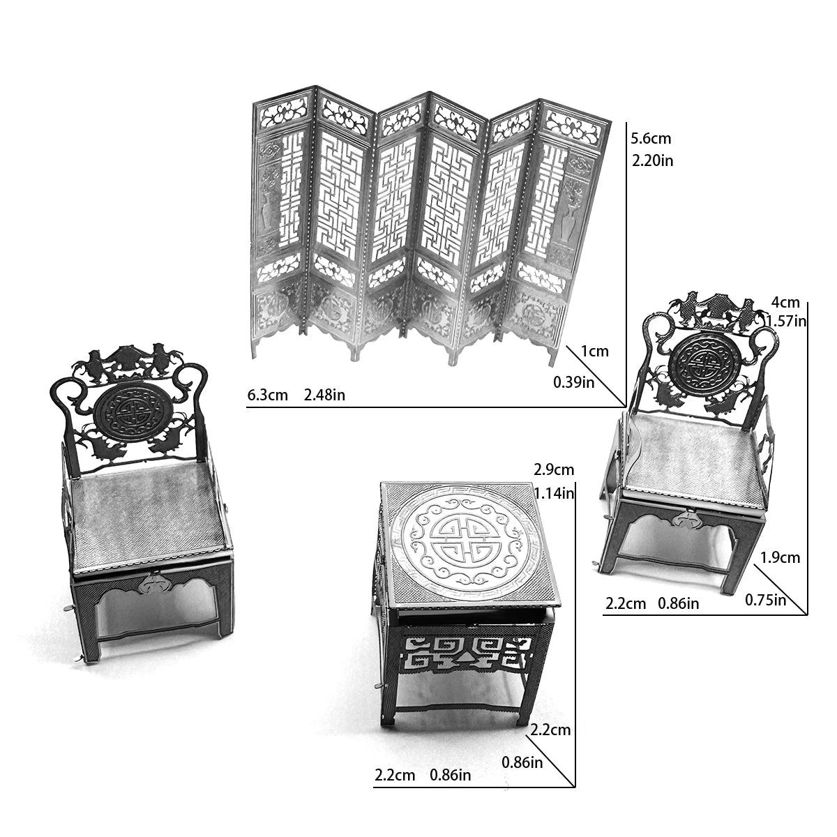 vintage furniture 3D Metal Puzzle DIY Model Building Kit Adult Toys Birthday Gift