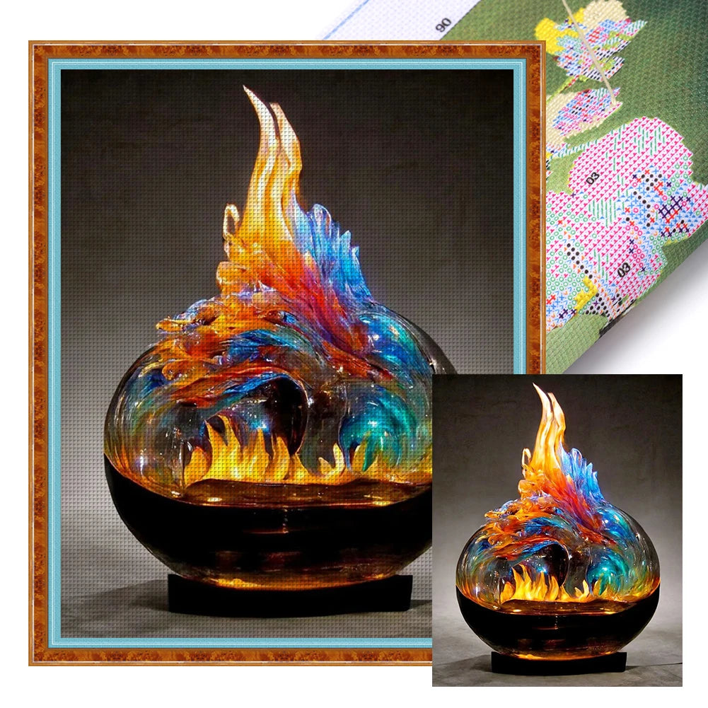 Still Life Printed Cross Stitch Kit DIY 11CT Thread Art Needlework Home Decor