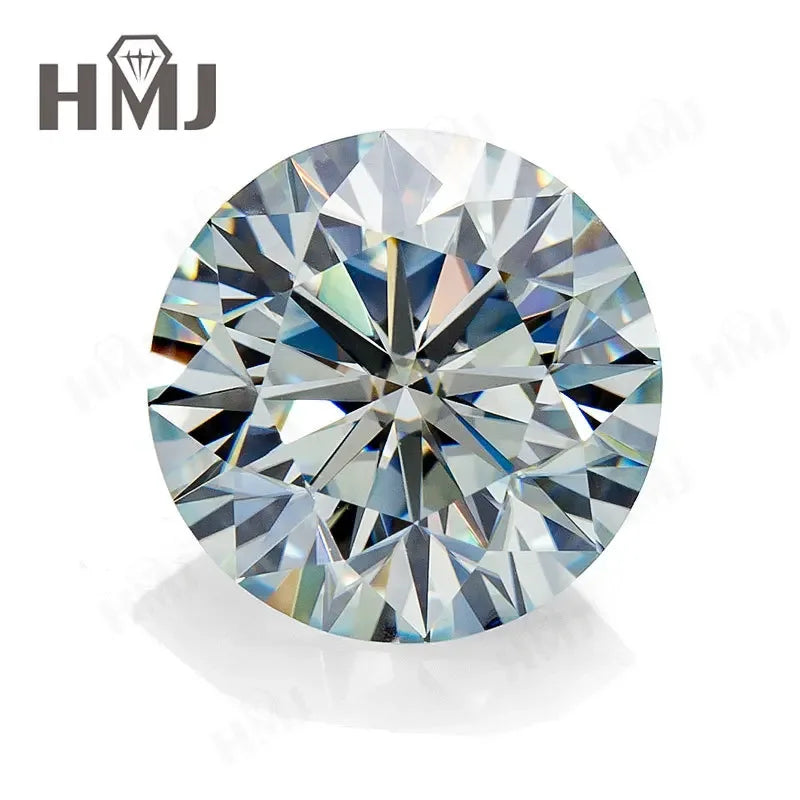 Moissanite Stone Round Shape Brilliant Cut D/Black/Aqua Blue/ Champagne color VVS1 Clarity 0.5-5CT GRA Certificate jewelry Beads