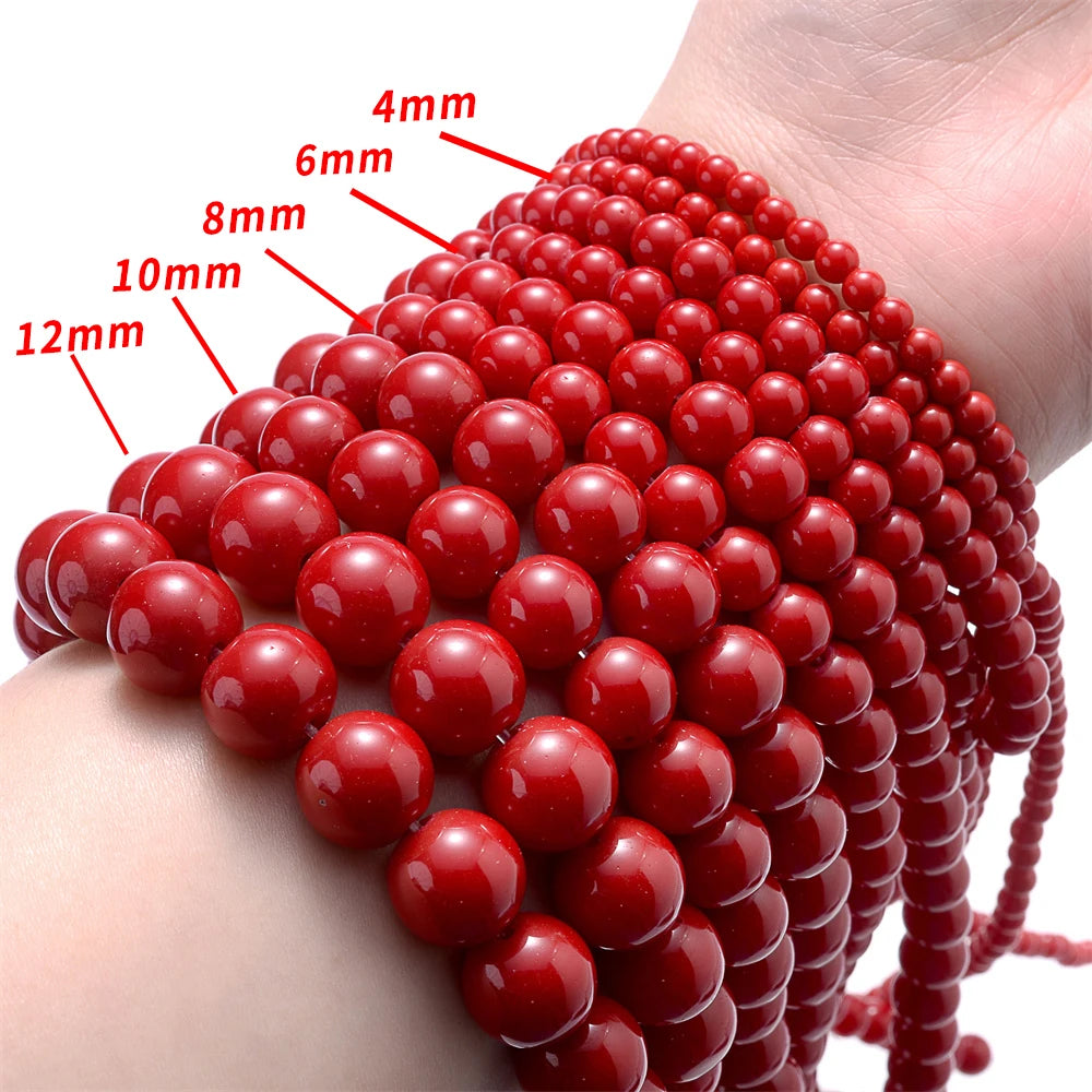 Natural Moss Color Canadian Jaspers Jades Stone Bead Round Smooth Bulk Spacer Bead For Jewelry DIY Bracelet Accessories 6/8/10mm