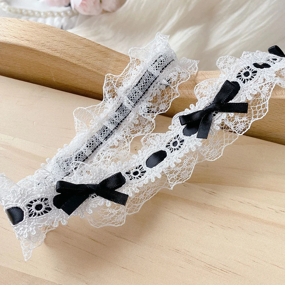 2Meters Bow Decorative Lace Trim Ribbons For Crafts Party Dress Sewing Diy Supplies Handmade Fabric Gift Wrapping Trimming Black