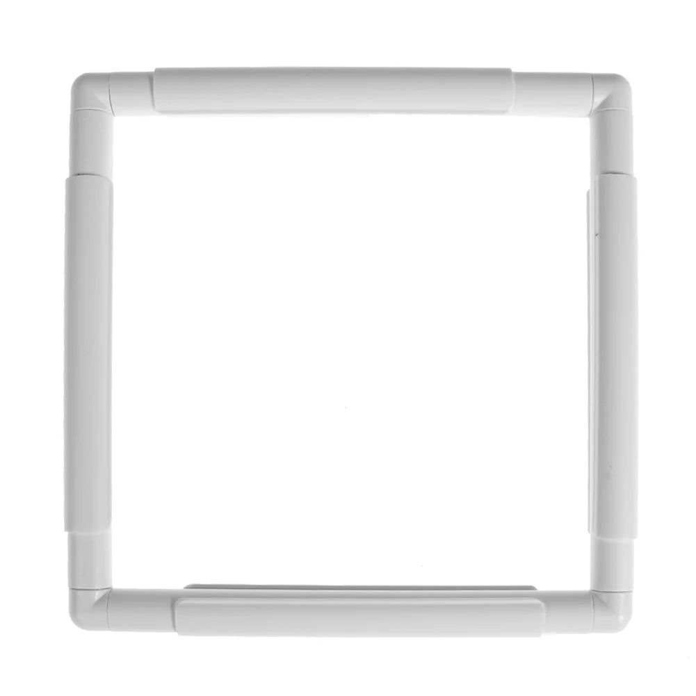 PP Cross Stitch Frame White Square Shape Quilting Frames DIY Craft Need Assembled for Cross Stitching Quilting for Sewing