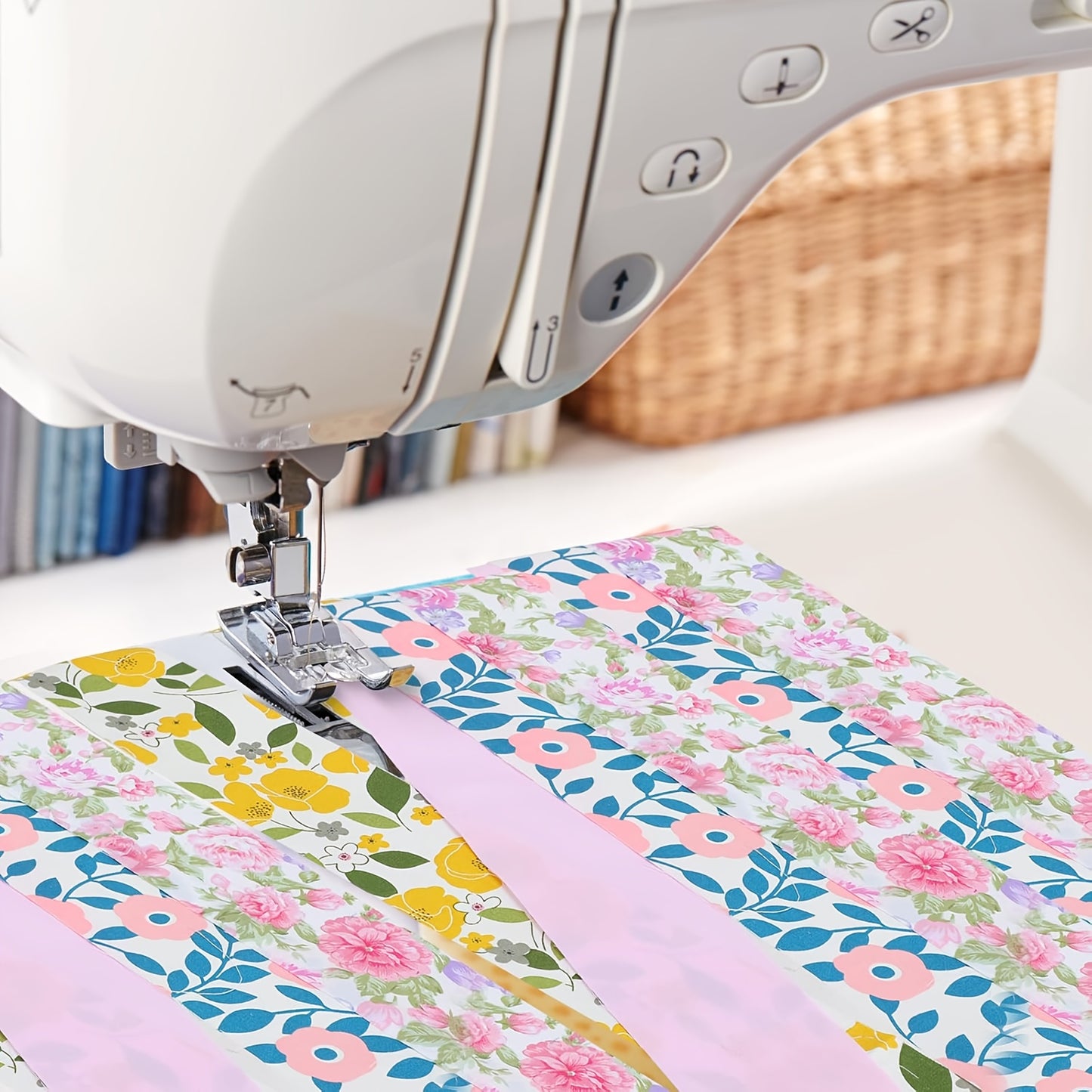 SmoothNovelty 160pcs 4 Roll Fabric Strips Assorted Quilting Fabric for Quilting Crafting And Sewing Rolled Cotton for Crafts Blanket Rug Upholstery And Purse Making (Cute Style), Smooth Texture, Hand Wash Only, Precut Fabric