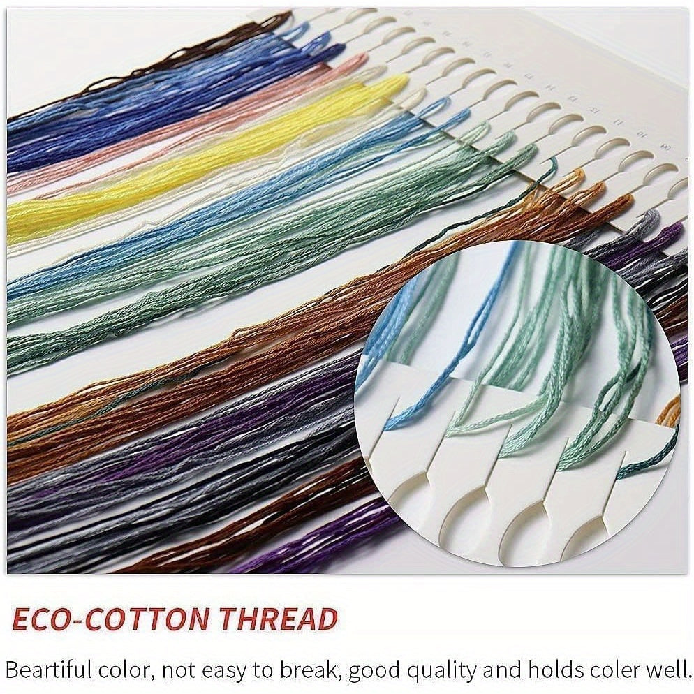 Starry Night Stamped Cross Stitch Kits- Tree Counted Cross Stitch Kits for Beginners Adults Needlepoint Moon Cross-Stitch Patterns Dimensions Needlecrafts Embroidery Kits Arts and Crafts