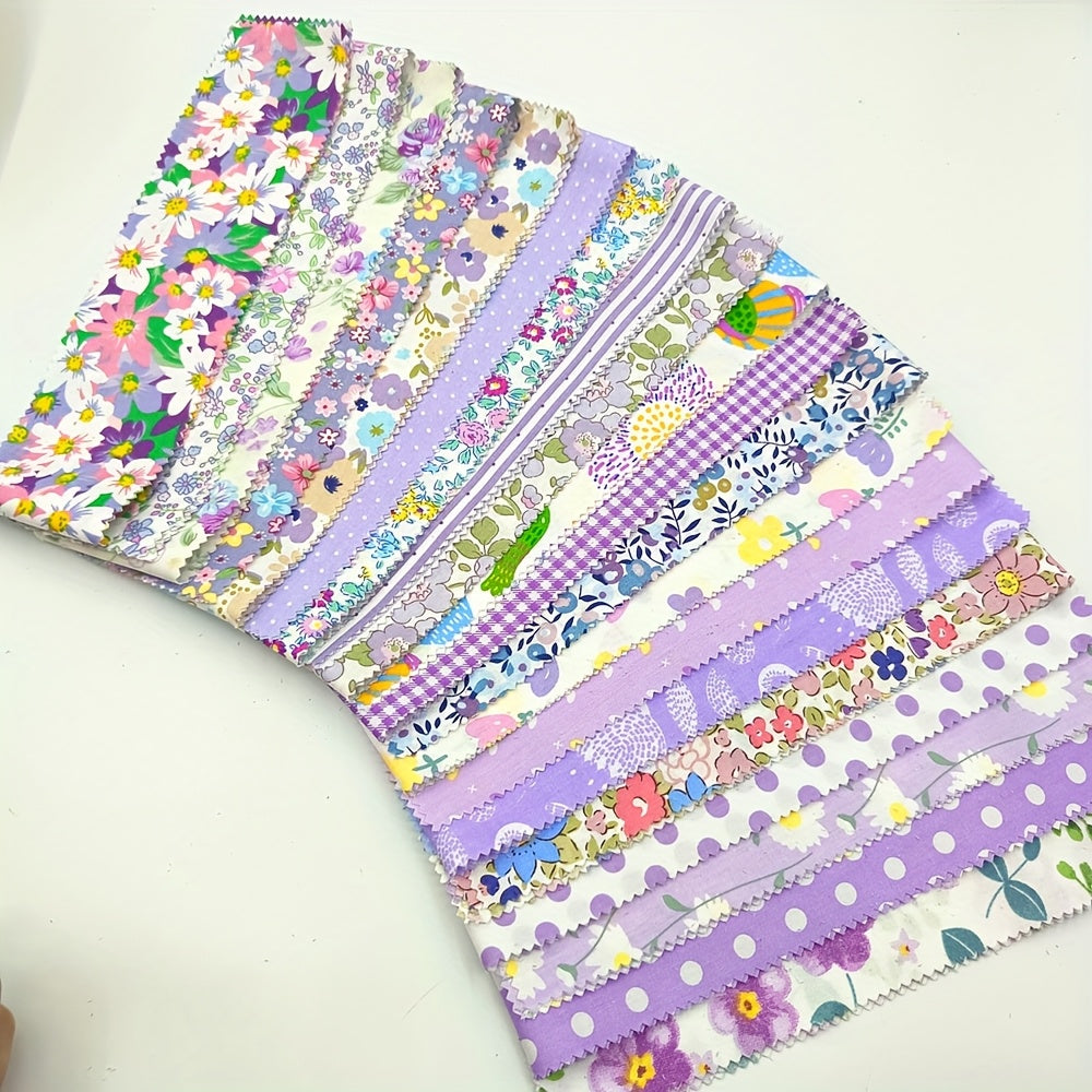 1 Roll Jelly Roll Fabric - 40 Pre-Cut Strips (2.5x20 Inches Each) - Soft Pastel Floral Prints in Pink, Purple, Lavender, Green, Yellow, White - Ideal for Quilting, Sewing, Scrapbooking, Birthday & Christmas Gifts - Beginner-F