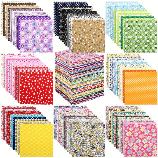1500pcs 4 X 4 Inches Square Bulk Precut Craft Fabric Bundle Floral Patterns Sewing Quarters Fat Flower Fabric Quilting Patchwork For DIY Craft Sewing Clothing Scrapbooking