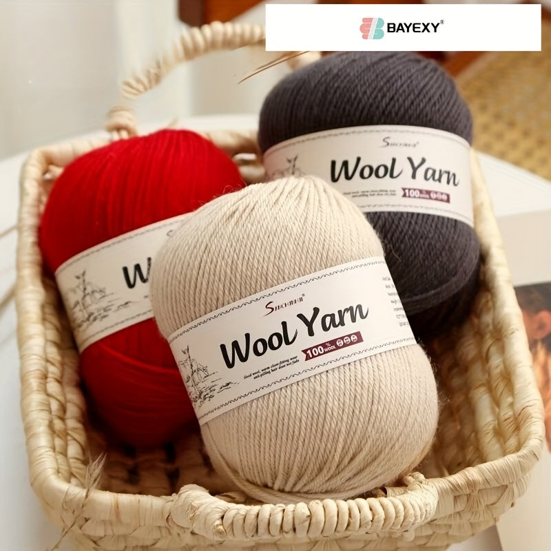 6-Pack BAYEXY Luxury Merino Wool Yarn - 500g Each, Mixed Colors - Perfect for DIY Knitting & Crochet Projects - Ideal for Sweaters, Scarves, Hats & Crafts - Gift for Knitters & Crafters