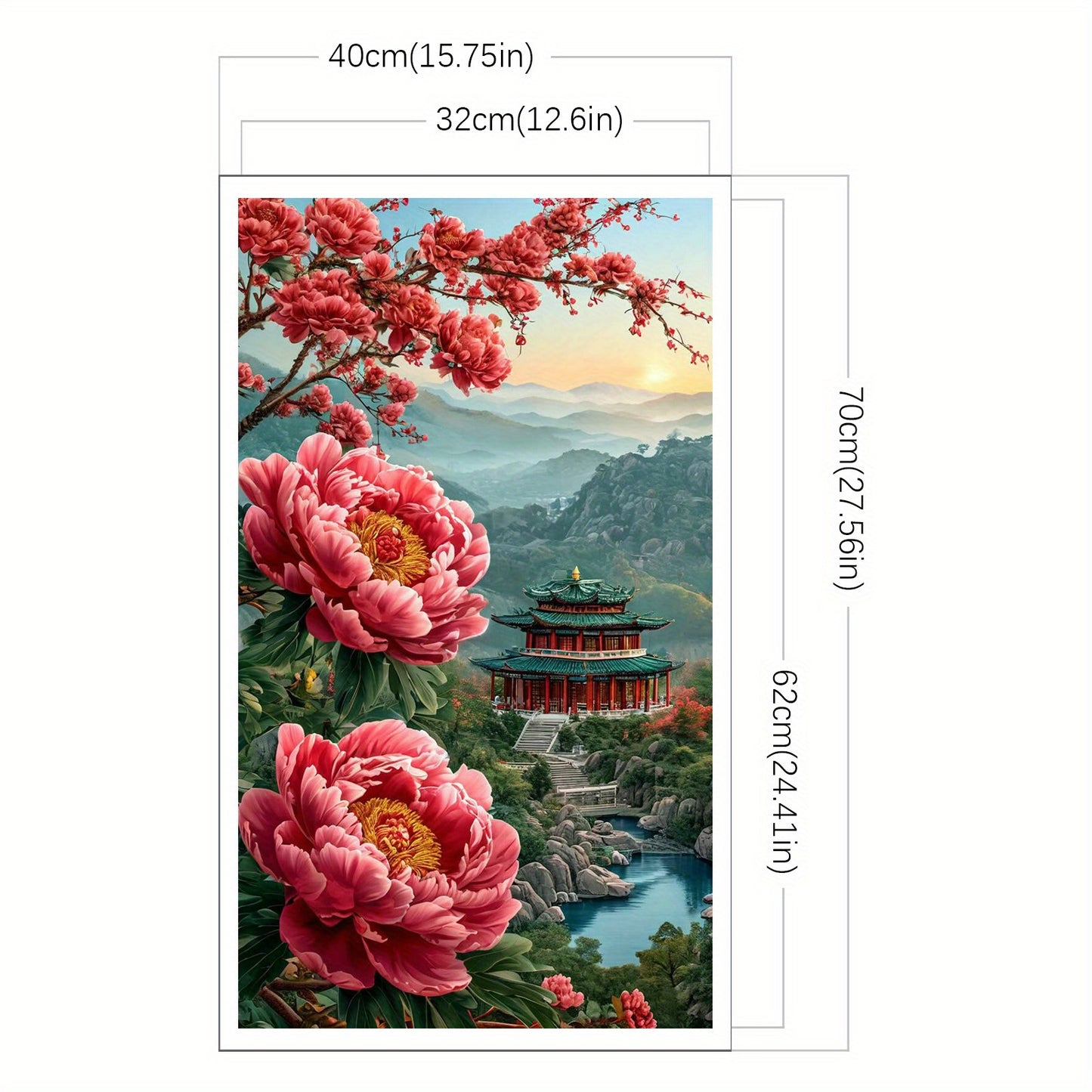 Stamped Cross Stitch Kits for Adults, Attic Embroidery Kits for Beginners, 11CT Patterns, Counted Embroidery Needlepoint Kits Home Decor, 15.7 x 27.5 inch