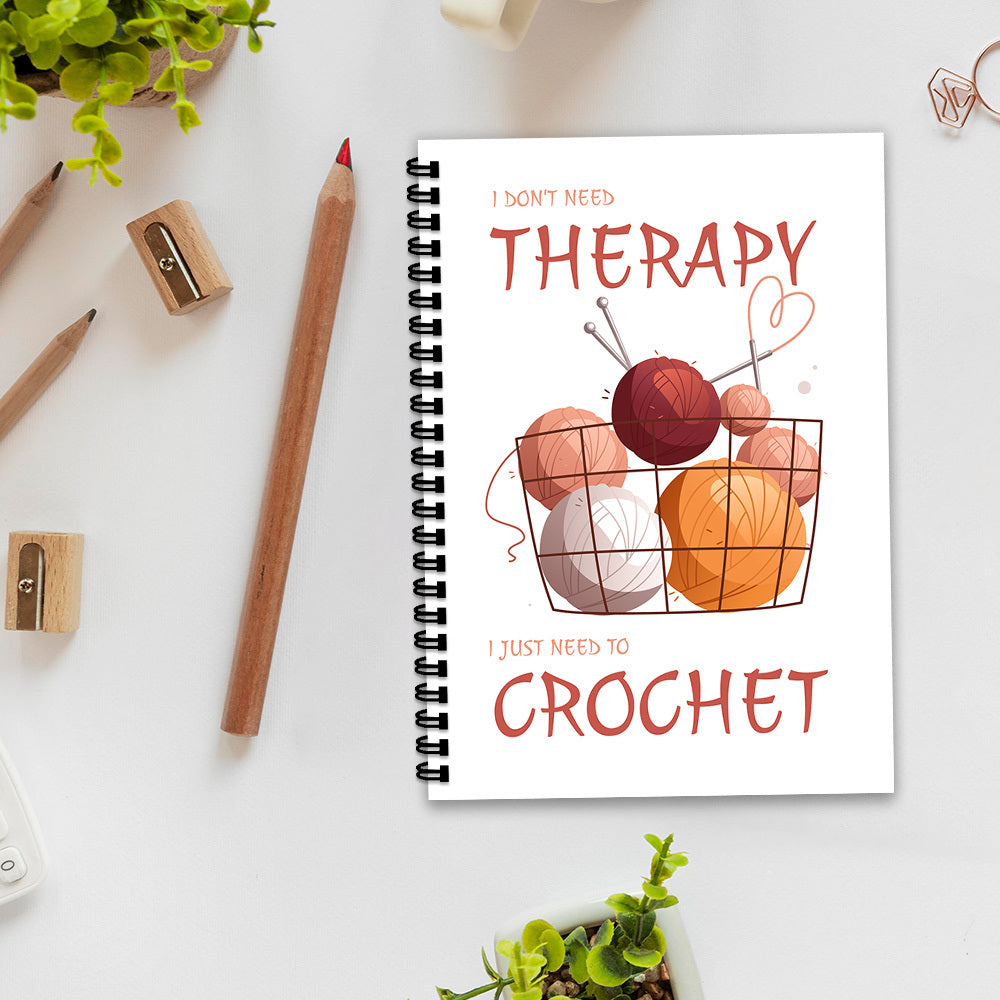 1pc Crochet & Knitting Notebook - Yarn & Crochet Hook Cover, Spiral Bound Pattern Book with Yarn-Specific Tabs (,,), Sturdy Compact Planner for Crochet Patterns, Amigurumi Charts, Short-Sized Crafting Journal for