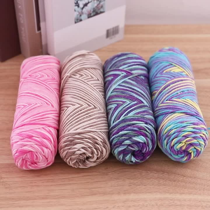 1 Large Bag 600g Soft Ombre Yarn Rainbow Gradient Colorway for Crafting, Casual Hand-Knitting Materials to Make Fashionable Sweaters, Scarves, Hats, Gloves, Storage Baskets