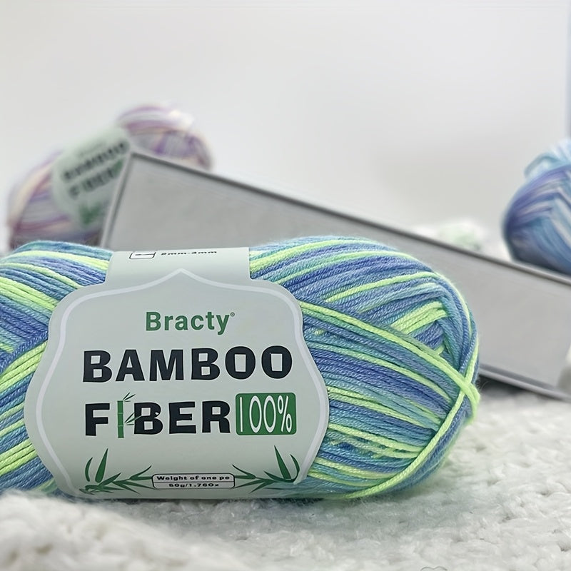6pcs, 300g high-quality bamboo fiber yarn, summer knitting, cool and breathable, suitable for: DIY enthusiasts, bags, shawls, cushion weaving
