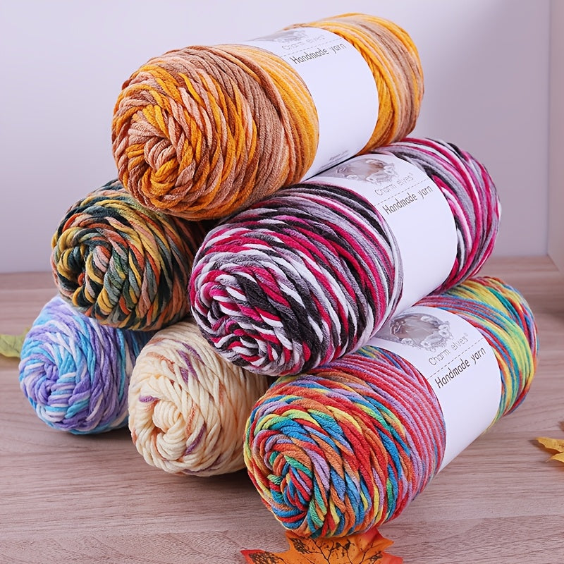 JIUWEIDIAOWANG 3pcs Rainbow Gradient Yarn, Medium Thickness - Perfect for Knitting Sweaters, Scarves, Hats & Crafts, 360g Each
