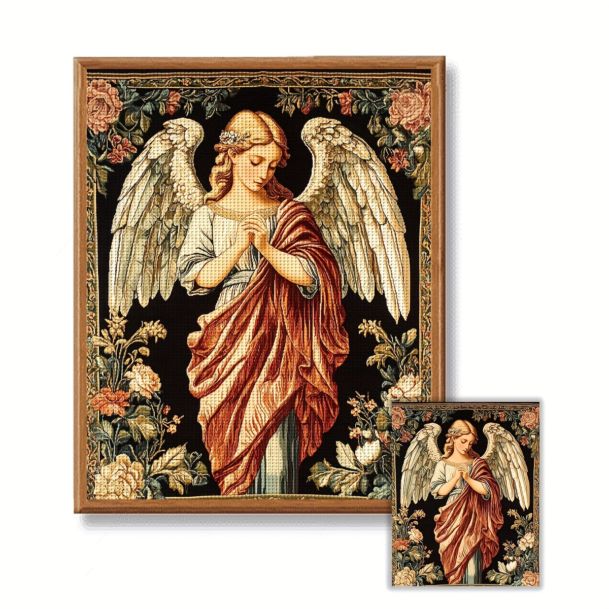 ZUOANLF 1set 40x50cm/15.7x19.7Inch DIY Cross Stitch Kit Frameless, Beautiful woman, stamped cross stitch kits, Embroidery Set for Home Decor, Includes Patterned Fabric & Threads, Perfect for Living Room Entrance or Bedroom De