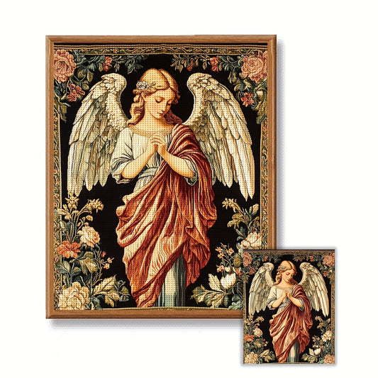 ZUOANLF 1set 40x50cm/15.7x19.7Inch DIY Cross Stitch Kit Frameless, Beautiful woman, stamped cross stitch kits, Embroidery Set for Home Decor, Includes Patterned Fabric & Threads, Perfect for Living Room Entrance or Bedroom De