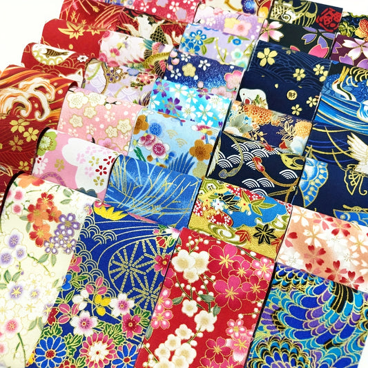 40pcs Hefeng Hot Golden Paisley Patchwork Cloth Strips - 2.56x19.69 Inch 100% Cotton Pre-Cut Roll, Multicolor Assorted Patterns for DIY Crafts, Quilting, Home Decor & Holiday Gifts (Hand Wash Only), Quilting Fabric, Sewing Pr