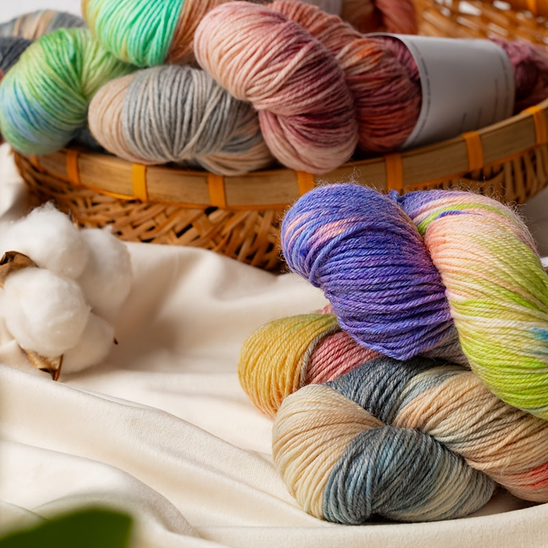 3pcs Hand-dyed Beautiful Wool Yarn for DIY Hand-knitted Scarf, Hat, Sweater, for Knitting Scarves, Blankets, Sweaters, Hats, Gloves, Socks