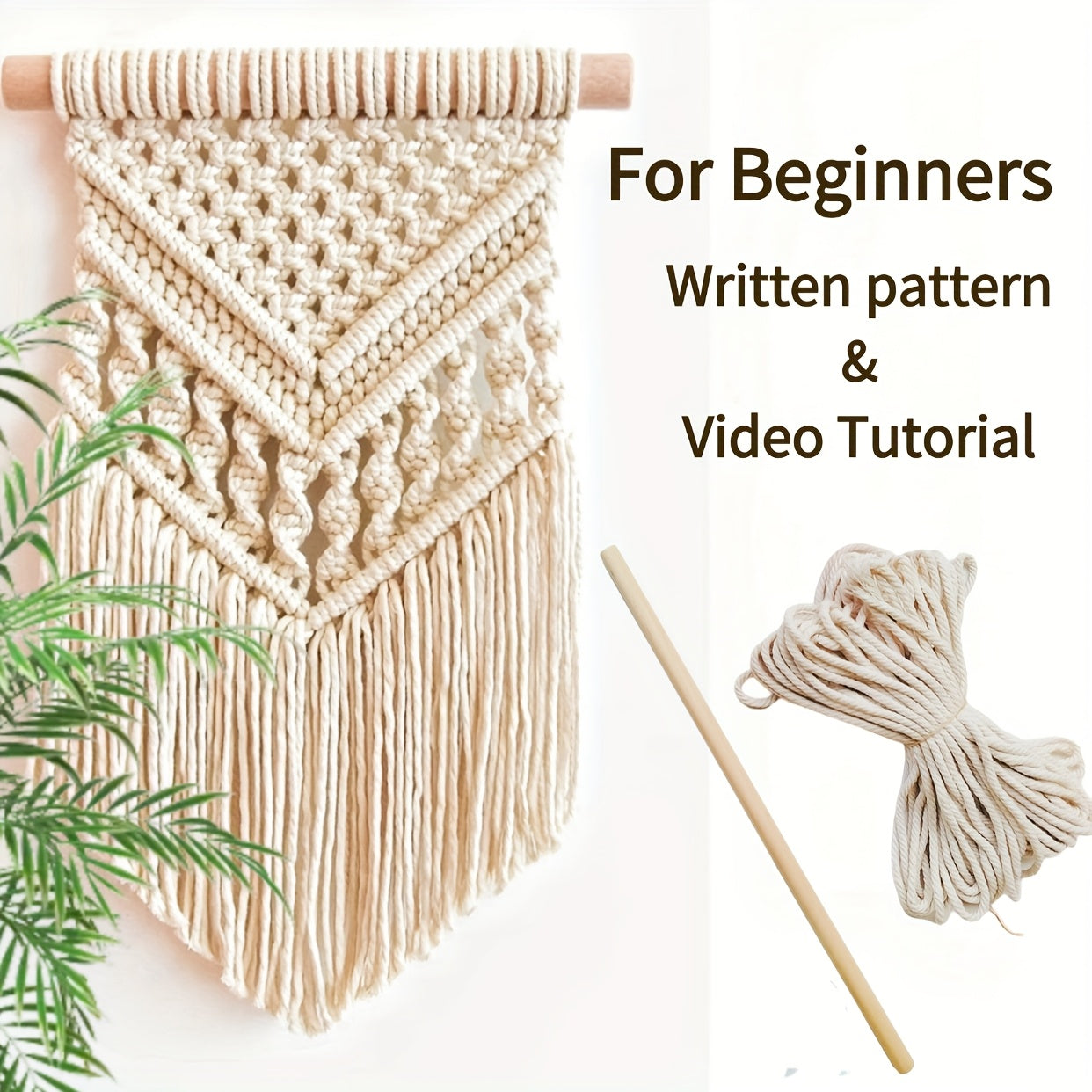 1set Handwoven Tassel Wall Hanging Kit DIY Craft Set Perfect for Home Decor Ideal for Beginners Great Gift for Family and Friends