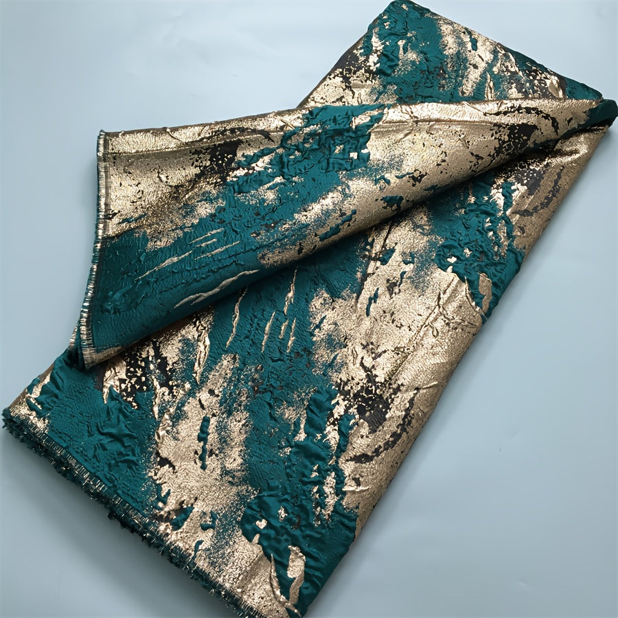 5 Yards African Gilding Lace Fabric, Nigerian Brocade Jacquard Floral Pattern Lace Fabric, for Sewing Daily/Party/Wedding Dresses