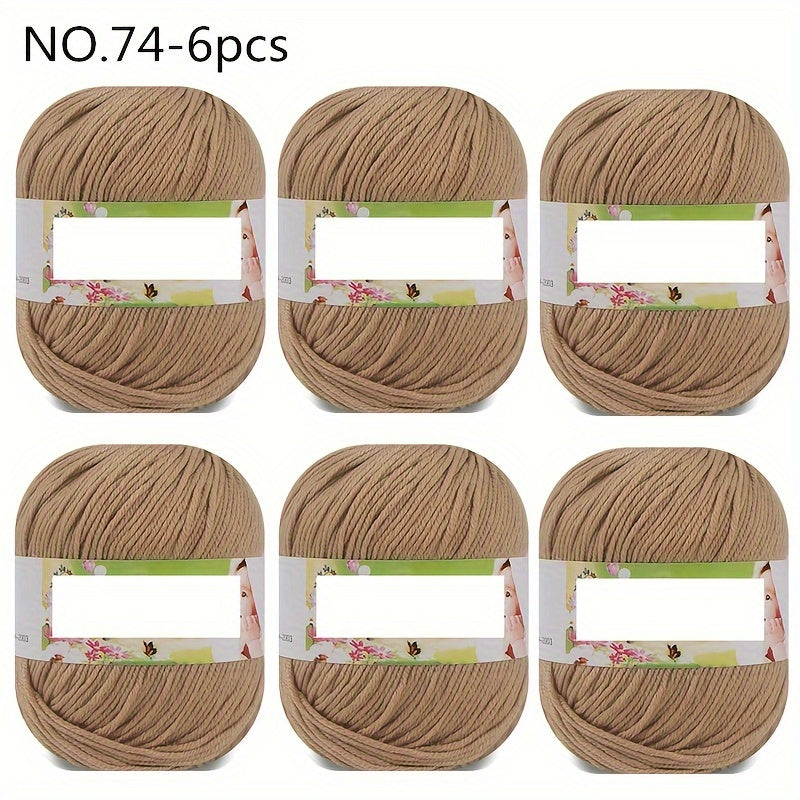 Luxurious 6pcs Soft & Warm Yarn - 10.58oz Each, 60% Silk, 30% Wool, 10% Cashmere Blend for DIY Knitting and Crocheting - Available in Multiple Colors, Chunky Yarn