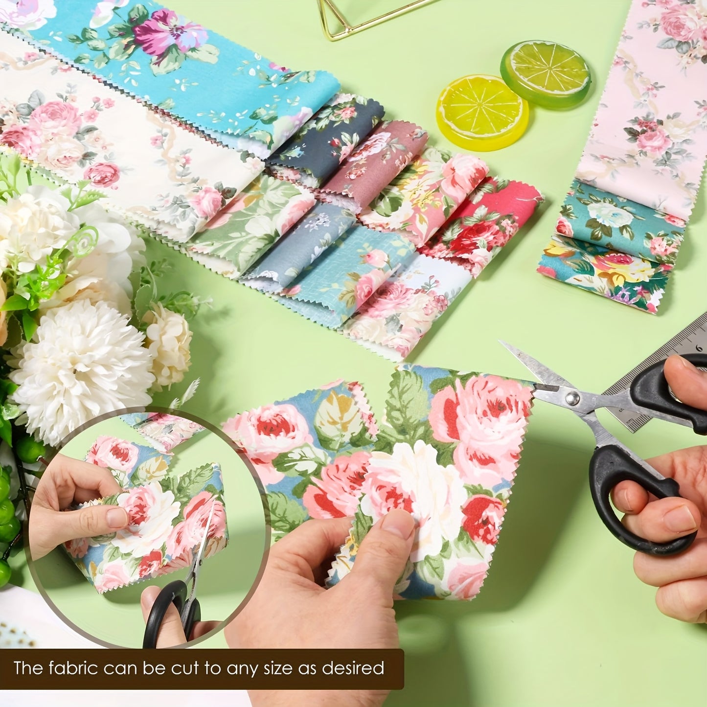 42pcs Pre-Cut Fabric Jelly Roll - Multicolor Pastel & Bright Cotton Quilting Strips with Floral, Striped & Plaid Patterns (Pink, Blue, Green, Yellow, Red) for Quilting, Scrapbooking, Doll Making - Wide-Scale Patchwork Craftin