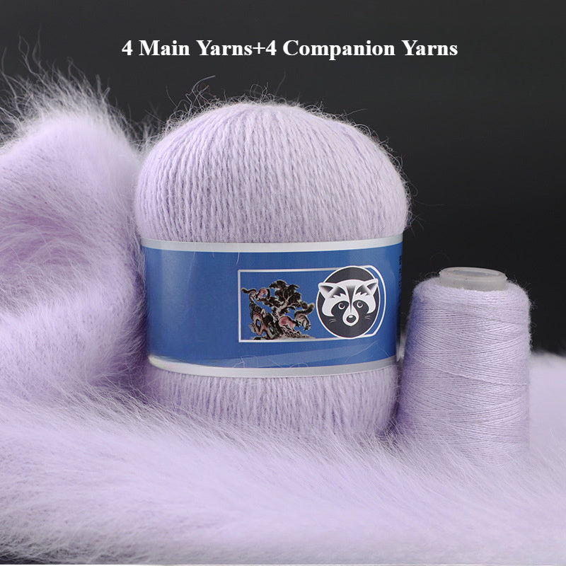 4 Sets Mixed Color Angora Cashmere Wool Yarn, 200g+80g Chunky Thick Knitting Yarn with Shiny Fibers, DIY Sweater, Scarf, Hat, Coat Crafting Material, 30% Angora, 70% Cashmere Wool, 20% Nylon