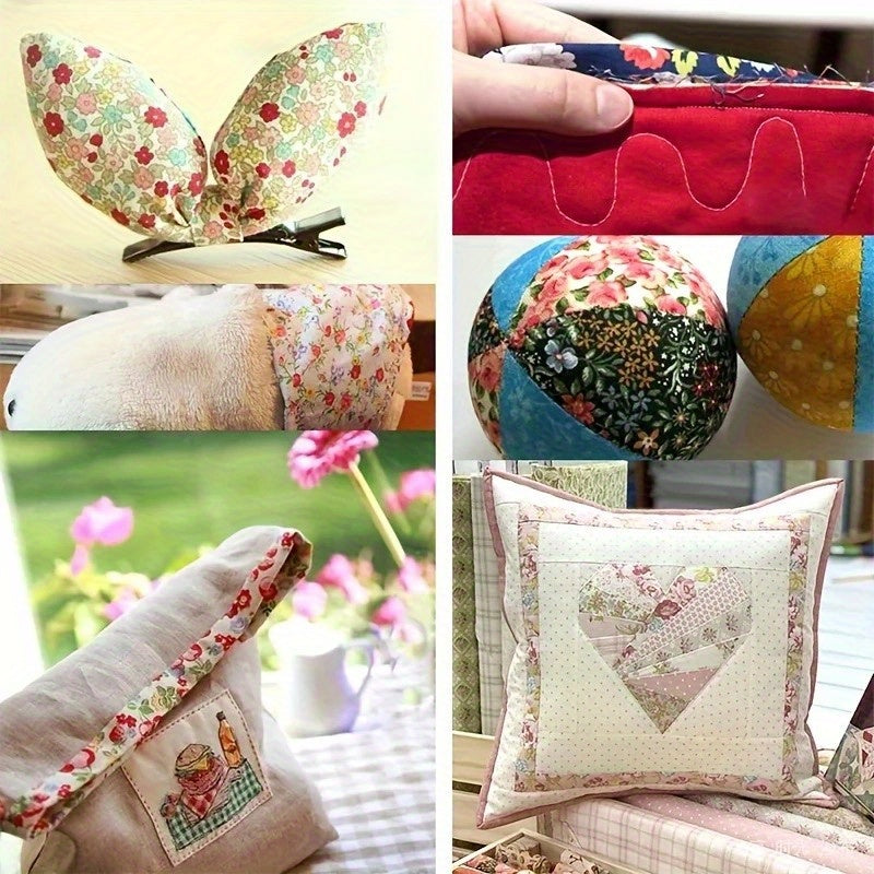 42pcs 5*5 Inch Pre-Cut Square Cotton Fabric - Floral & Polka Dot Designs, Cotton Handmade Patchwork for DIY Sewing, Scrapbooking, Holiday Gifts, Home Decor - Hand Wash Only, Fabric for Crafts, Scrapbooking Supplies, Decorativ