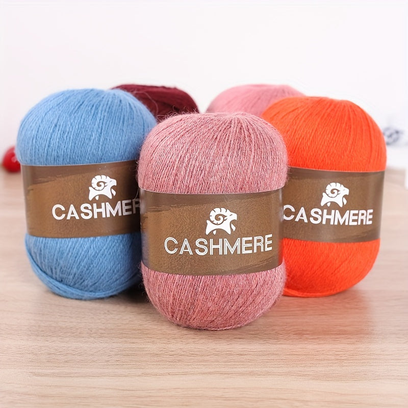 6Pairs Cashmere 100. Yarn, Soft Warm Yarn for DIY Crocheting And Knitting Hat, Scarf Total 300G+120G