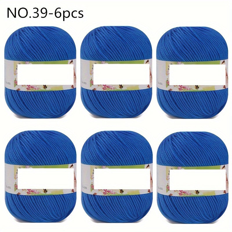 Luxurious 6pcs Soft & Warm Yarn - 10.58oz Each, 60% Silk, 30% Wool, 10% Cashmere Blend for DIY Knitting and Crocheting - Available in Multiple Colors, Chunky Yarn