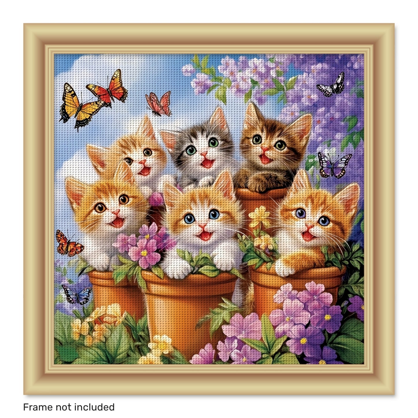 ZUOANLF 1set 40x40cm/15. 7x15. 7Inch DIY Cross Stitch Kit Frameless, stamped cross stitch kits, Embroidery Set for Home Decor, Includes Patterned Fabric & Threads, Perfect for Living Room Entrance or Bedroom Decoration and a