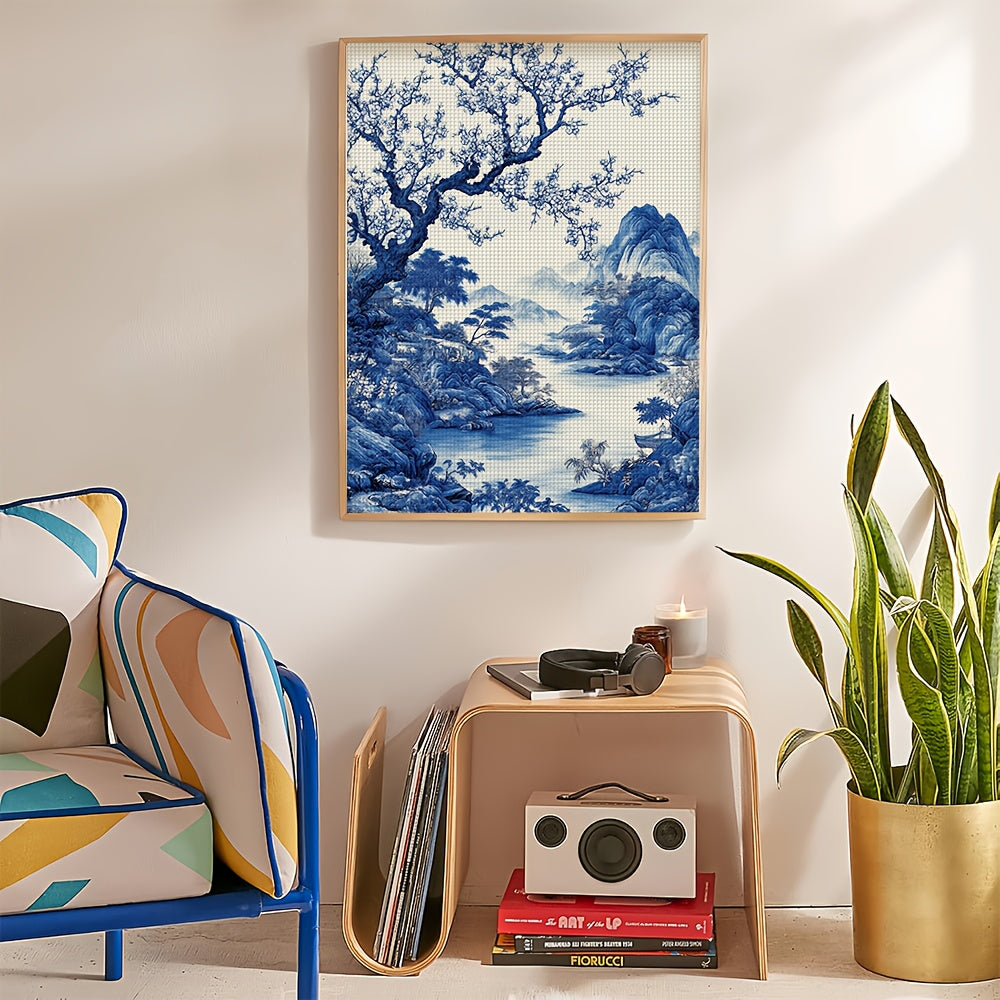 DIY Cross Stitch Kit - Frameless Fabric Art, Floral Pattern Print, 11CT, All-Season Craft Set with Threads and Needles, Ideal for Home Decor and Gifts, Craft Kit|Floral Pattern|Detailed, Cross Stitch Kits, Bead Kit, Canvas Co
