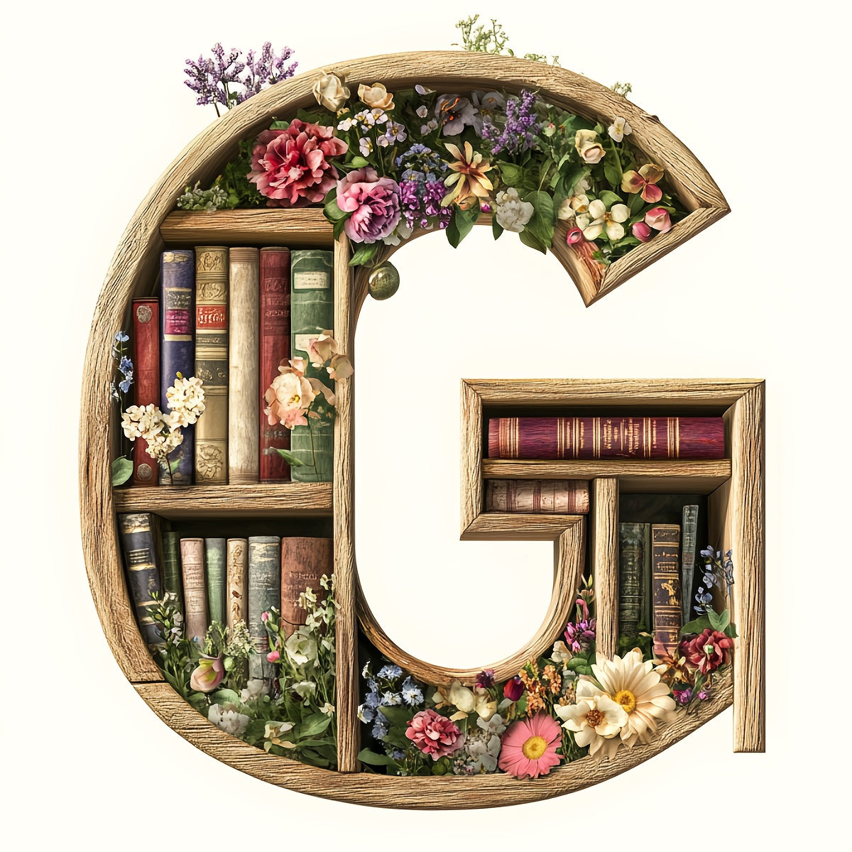 1pc JOZYSH Large Alphabet Cross Stitch DIY Kit with A-Z Letters, Numbers & Floral Frames - Complete Set with Pre-Printed Canvas, Needles, Threads, Instructions - 40x40cm/15.7x15.7in - Perfect for Home/Office Decor, Birthday/C