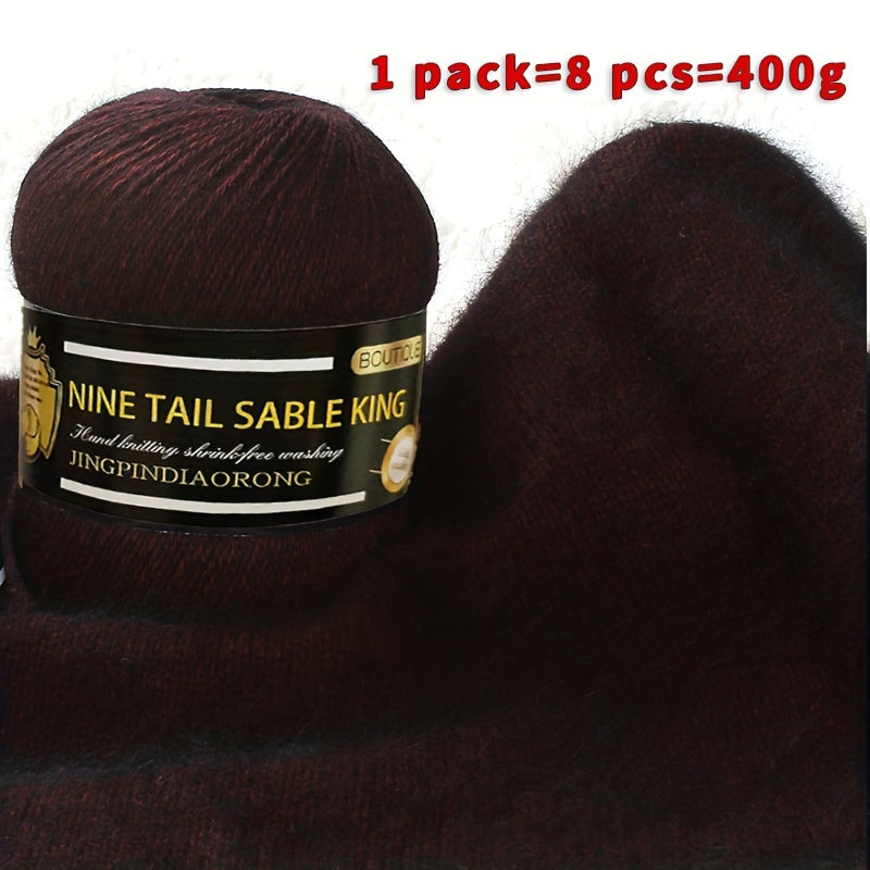 8rolls/pack Wool 10.00%, Cashmere 90.00% Yarn, Soft Comfortable Yarn For Knitting Crocheting High-quality Sweater And Scarf