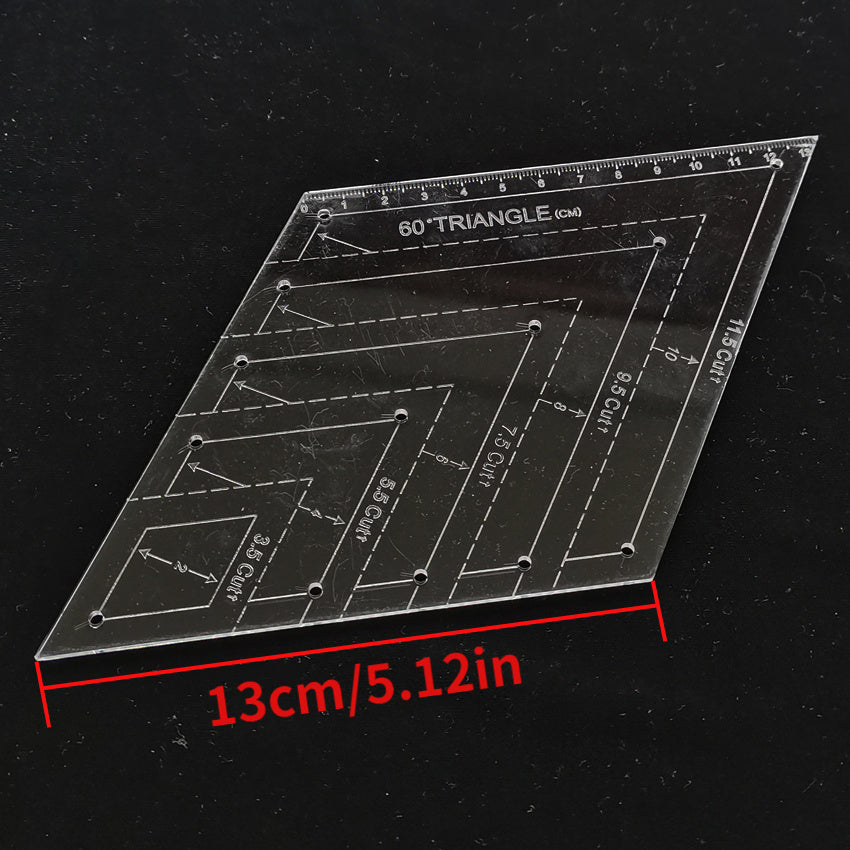 4pcs Patchwork Rulers - High-Grade Transparent Acrylic Quilting Sewing Yardstick, Cloth Cutting Templates, DIY Sewing Tools - For Quilters & Crafters - Perfect for Sewing Projects & Crafts