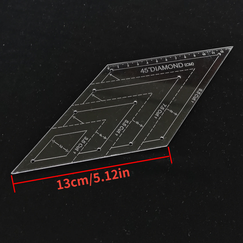 4pcs Patchwork Rulers - High-Grade Transparent Acrylic Quilting Sewing Yardstick, Cloth Cutting Templates, DIY Sewing Tools - For Quilters & Crafters - Perfect for Sewing Projects & Crafts