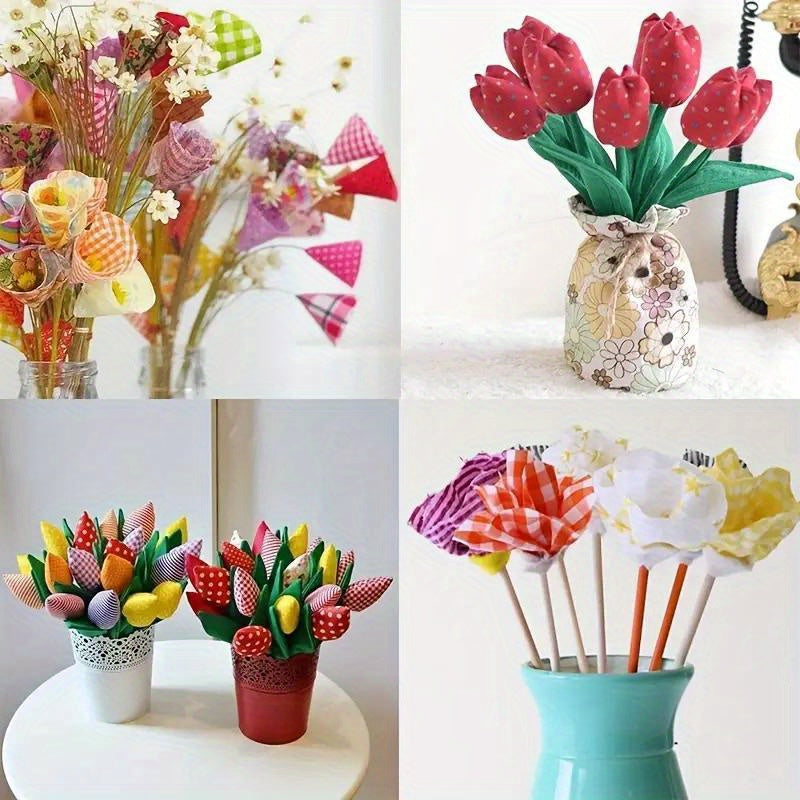 7pcs Vibrant Green Floral Cotton Fabric Bundle | 9.84inch*9.84inch Fat Quarter Precuts for Quilting, Patchwork, Scrapbooking, Sewing, Crafts, Handmade Bags & Pillows - 100% Cotton, Soft, Durable, Easy to Work With