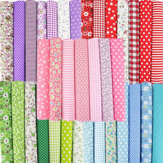49pcs 100% cotton 25cm * 25cm/ 10 inches x 10 inches handmade fabric set patchwork fabric materials for DIY sewing, Quilting Supplies, Handmade Crafts, Preprinted Fabric, Mixed Colors, Soft Fabric Pieces, Sewing Fabric Bundle
