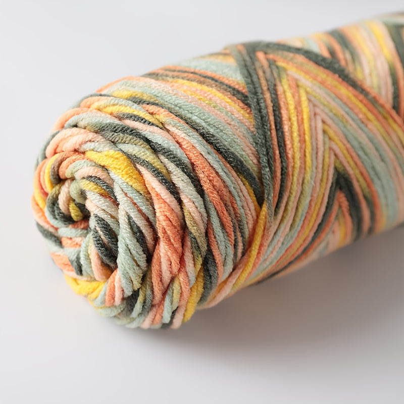 1 Large Bag 600g Soft Ombre Yarn Rainbow Gradient Colorway for Crafting, Casual Hand-Knitting Materials to Make Fashionable Sweaters, Scarves, Hats, Gloves, Storage Baskets