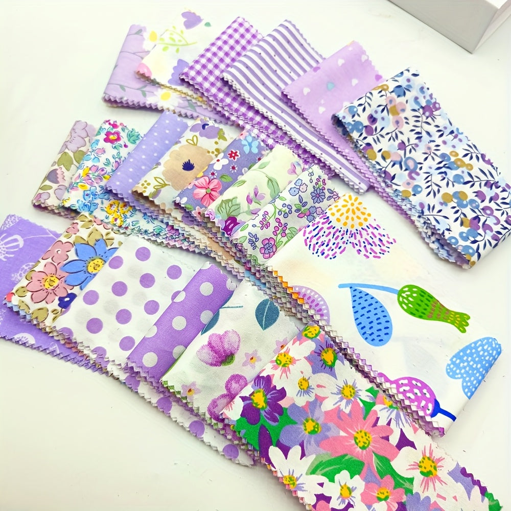 1 Roll Jelly Roll Fabric - 40 Pre-Cut Strips (2.5x20 Inches Each) - Soft Pastel Floral Prints in Pink, Purple, Lavender, Green, Yellow, White - Ideal for Quilting, Sewing, Scrapbooking, Birthday & Christmas Gifts - Beginner-F