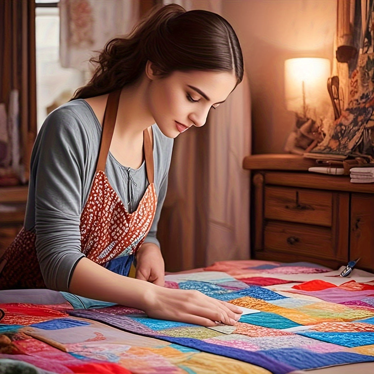 42pcs 5*5 Inch Pre-Cut Square Cotton Fabric - Floral & Polka Dot Designs, Cotton Handmade Patchwork for DIY Sewing, Scrapbooking, Holiday Gifts, Home Decor - Hand Wash Only, Fabric for Crafts, Scrapbooking Supplies, Decorativ