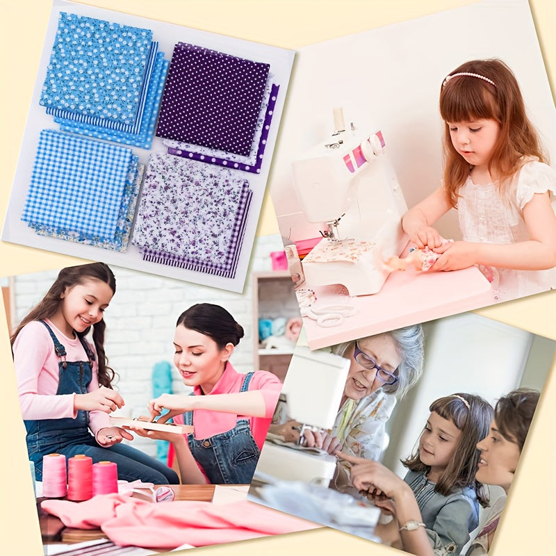 13pcs Extra Large Fat Quarter Fabric Bundles - 20x20 Inch (50x50cm) - Pre-Cut Squares for Quilting, Patchwork, DIY Crafts - 100% Pure Cotton with Gingham, Stripes, Polka Dots, Floral & Plaid Patterns - Soft, Wrinkle-Resistant