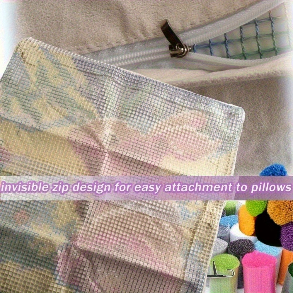 latch hook kits for adults Adults 20x15in, DIY Latch Hook Rug Kit, Home Carpet Rug Making Kit, Cross Stitch Embroidery Kits Needlework Crafts Rug for Home Decor, Blue Butterfly 50x38cm